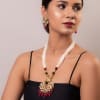 Buy Pearl And Kundan Pendant Necklace Set