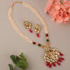 Pearl And Kundan Pendant Necklace Set Online