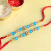 Gift Pearl Rakhi Set Of 2 With Box Of Dragees