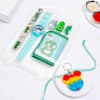 Perfect Stationery Rakhi Gift Set For Little Siblings-Green Online