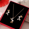 Shop Perfect Stone Studded Butterfly Themed Necklace Set