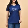 Perfectly Imperfect Navy Blue T-Shirt for Women Online