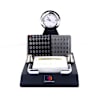 Gift Perpetual Silver Calendar And Clock With Memo Pad
