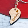 Shop Personalised Wooden Heart Keychains - set of 2