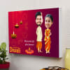 Gift Personalized A3 Canvas Photo Frame For Diwali