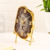 Gift Personalized Agate Table Clock With Stand