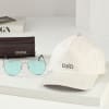 Personalized Aqua Blue Unisex Sunglasses And Cap Combo Online