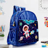Shop Personalized Astronaut School Bag And Water Bottle Combo- Blue