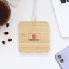 Gift Personalized Bamboo Wireless Charger - Square