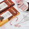 Personalized Be Mine Envelope Pendant Chain And Cuff Bracelet With Masqa Chocolates Online