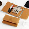 Personalized Beige Wallet with Key Chain Holder Online