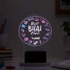 Personalized Best Bhai Ever Black Base LED Lamp Online