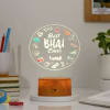 Gift Personalized Best Bhai Ever Brown Base LED Lamp