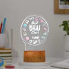 Buy Personalized Best Bhai Ever Brown Base LED Lamp