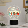 Gift Personalized Best Sister Ever Black Base LED Lamp