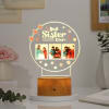 Gift Personalized Best Sister Ever Brown Base LED Lamp