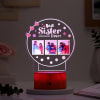 Personalized Best Sister Ever Brown Base LED Lamp Online