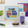 Personalized Bhai Hai Tu Mera Double Side Frame And Chocolate Combo Online