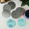 Buy Personalized Birthday Coasters with Metal Coasters (Set of 8)