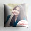 Gift Personalized Birthday Cushion with Decorative Lamp