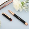 Gift Personalized Black and Gold Rollerball Pen