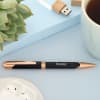 Gift Personalized Black and Rose Gold Ball Pen