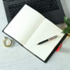 Gift Personalized Black Diary with Strap Closure
