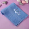 Gift Personalized Blue Bath Towel for Kids