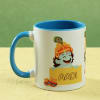 Shop Personalized Blue Handle Mug with Krishna Rakhi and 5 Fivestar Chocolates