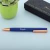 Gift Personalized Blue Matte Finish Ball Pen