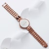 Gift Personalized Brown Embellished Wristwatch