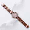 Buy Personalized Brown Embellished Wristwatch
