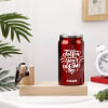 Gift Personalized Can Tumbler With Wooden Eyeglasses Stand