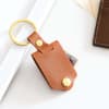 Gift Personalized Captured Memories Leather Keychain