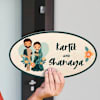 Personalized Caricature Couple Nameplate Online
