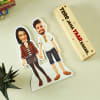 Buy Personalized Caricature with Wooden Stand for Friends