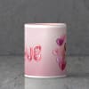 Buy Personalized Ceramic Mug in Pink with Heart Handle
