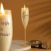 Buy Personalized Champagne Flutes With Midnight Rose Candle (Set of 2)