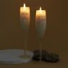 Shop Personalized Champagne Flutes With Midnight Rose Candle (Set of 2)