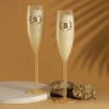Gift Personalized Champagne Glass Candles-Set of 2