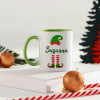 Personalized Christmas Elf Green Handle Mug Online