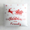 Gift Personalized Christmas Greetings Cushion with Filler
