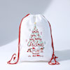 Personalized Christmas Greetings Drawstring Bag - Red Online