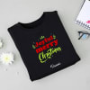 Gift Personalized Christmas T-shirt for Women - Black