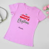 Personalized Christmas T-shirt for Women - Lilac Online