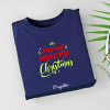 Gift Personalized Christmas T-shirt for Women -Navy Blue
