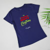 Personalized Christmas T-shirt for Women -Navy Blue Online