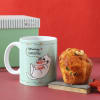Personalized Christmas themed Mug with Cupcake Online