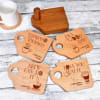 Personalized Coffee Lover Wooden Coasters with Coaster Holder - Set of 4 Online