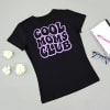 Gift Personalized Cool Moms Club T-shirt (Black)
